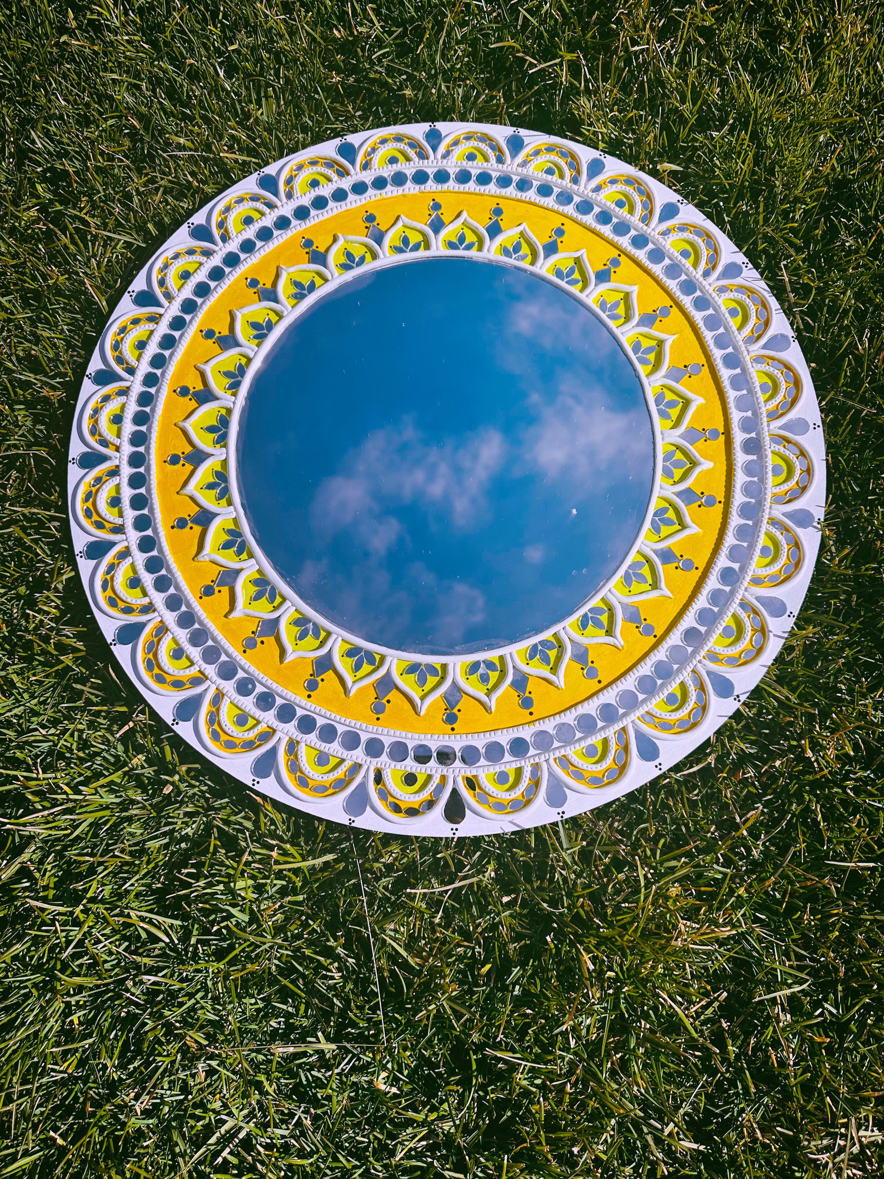 Yellow lotus mirror