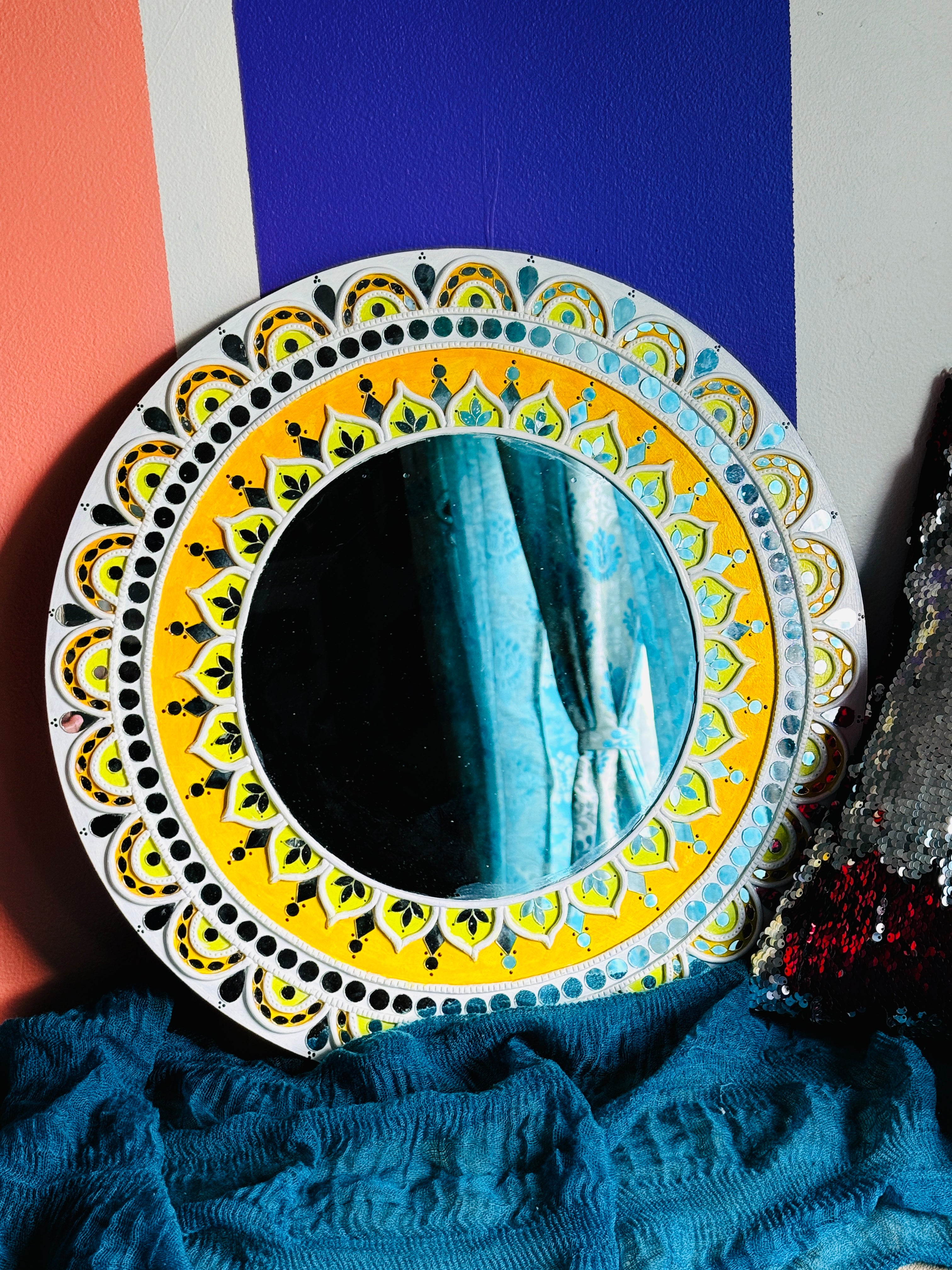 Yellow lotus mirror