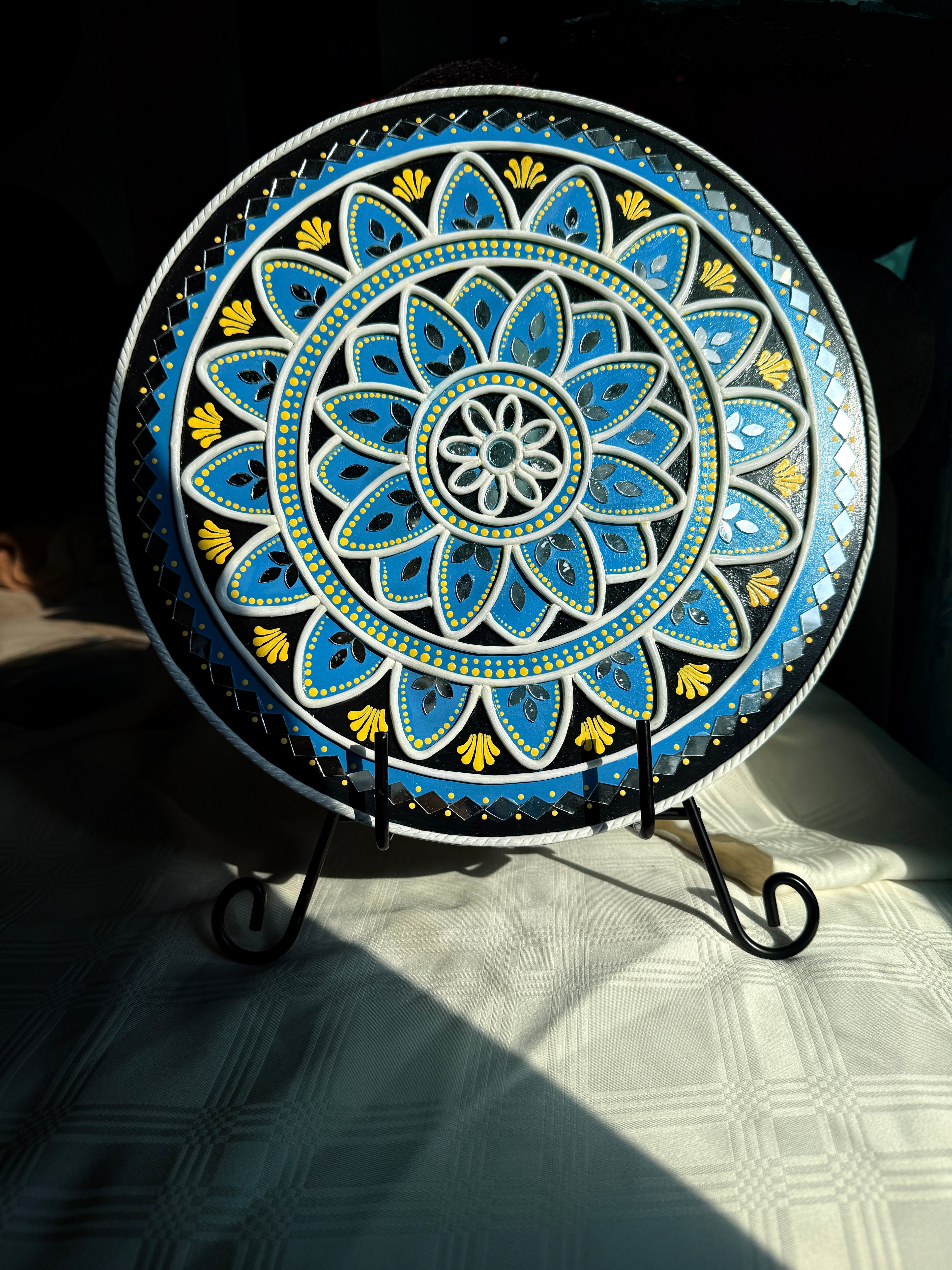 Blue bloom wall hanging