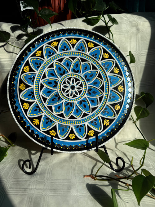 Blue bloom wall hanging