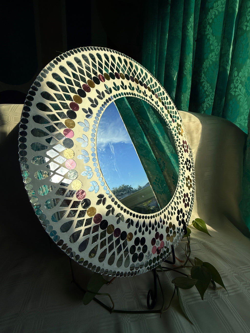 Mosaic mandala mirror