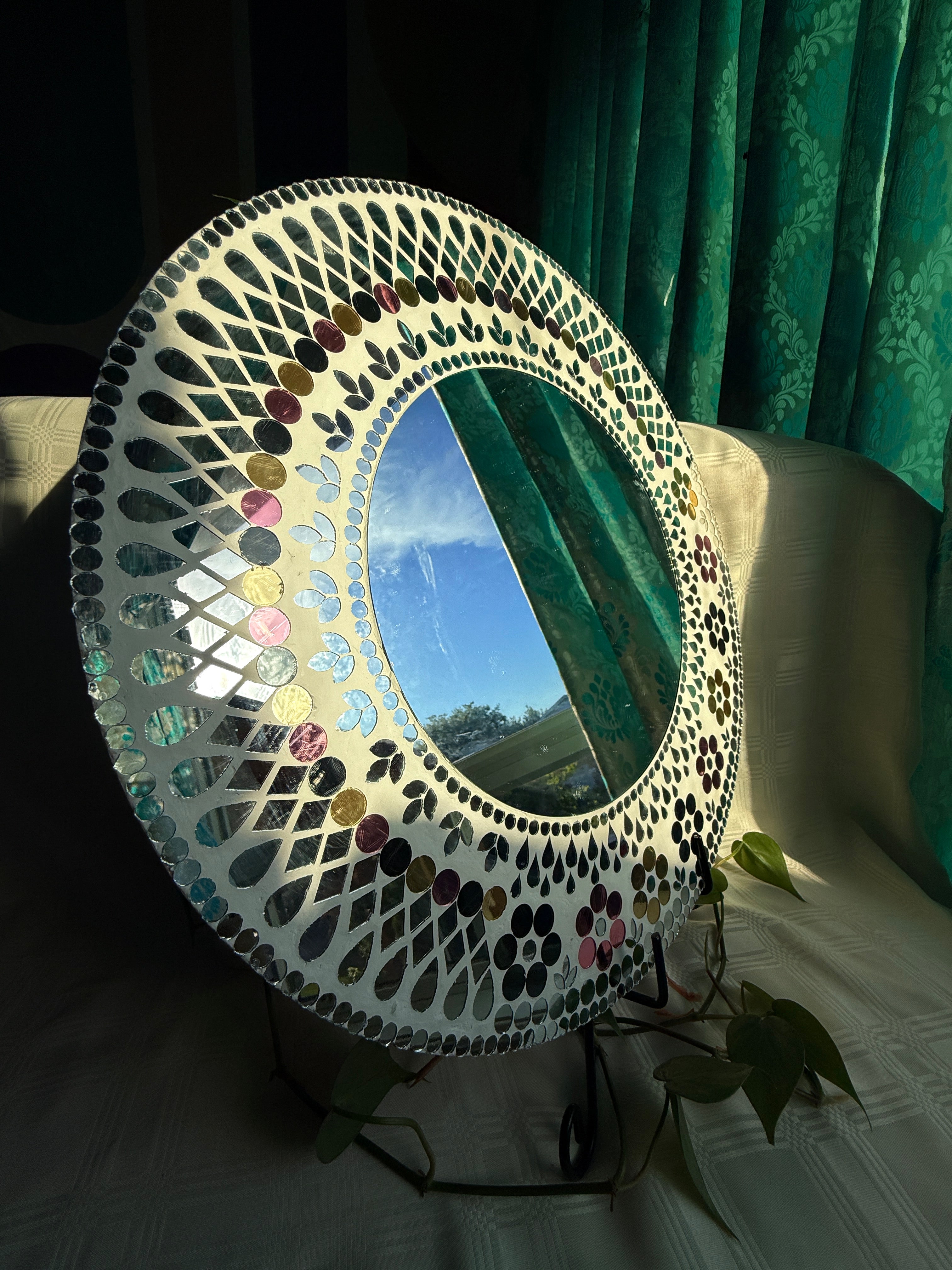 Mosaic mandala mirror