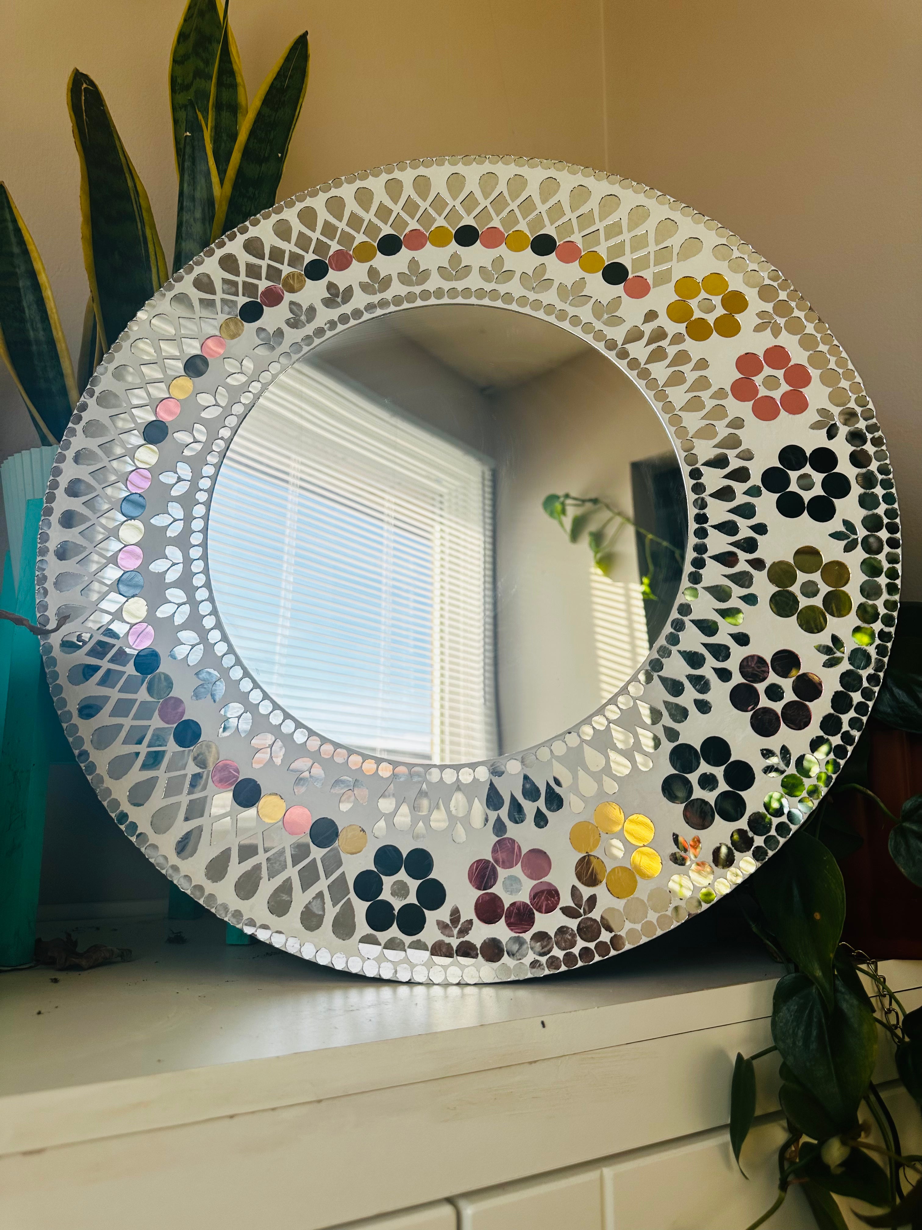 Mosaic mandala mirror